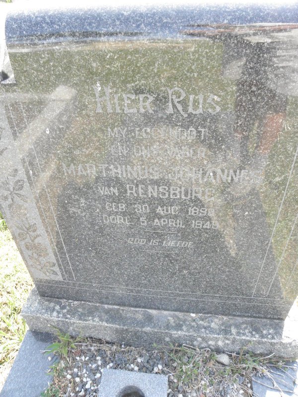RENSBURG Marthinus Johannes, van 1898-1949