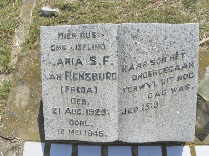 RENSBURG Maria S.F., van 1925-1945