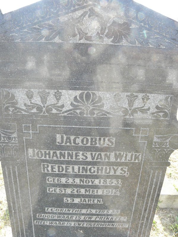 REDELINGHUYS Jacobus Johannes van Wijk 1853-1912