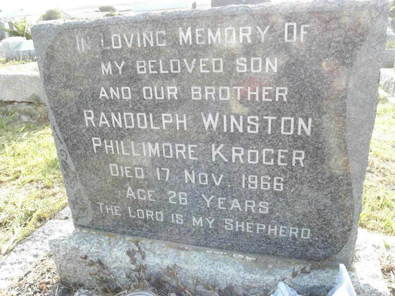 KRÖGER Randolph Winston Phillmore -1966