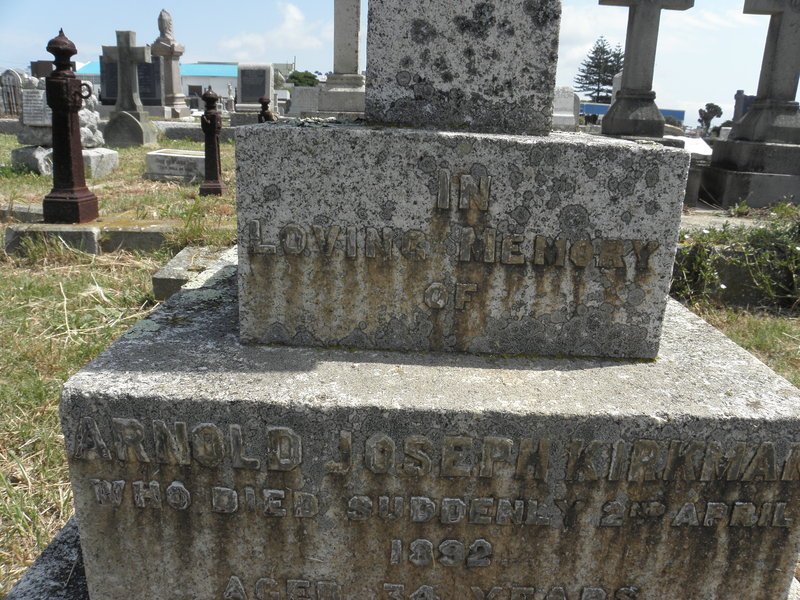 KIRKMAN Arnold Joseph -1892