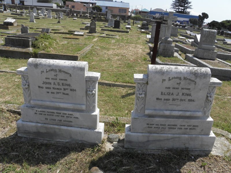 KING John A.S. -1934 &amp; Eliza J. -1934