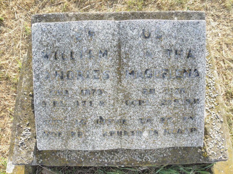 ? William Andries 1870-196? &amp; Martha Magdalena 1878-1931