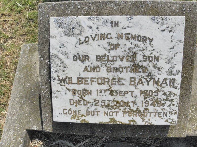 BAYMAN Wilbeforce 1905-194?