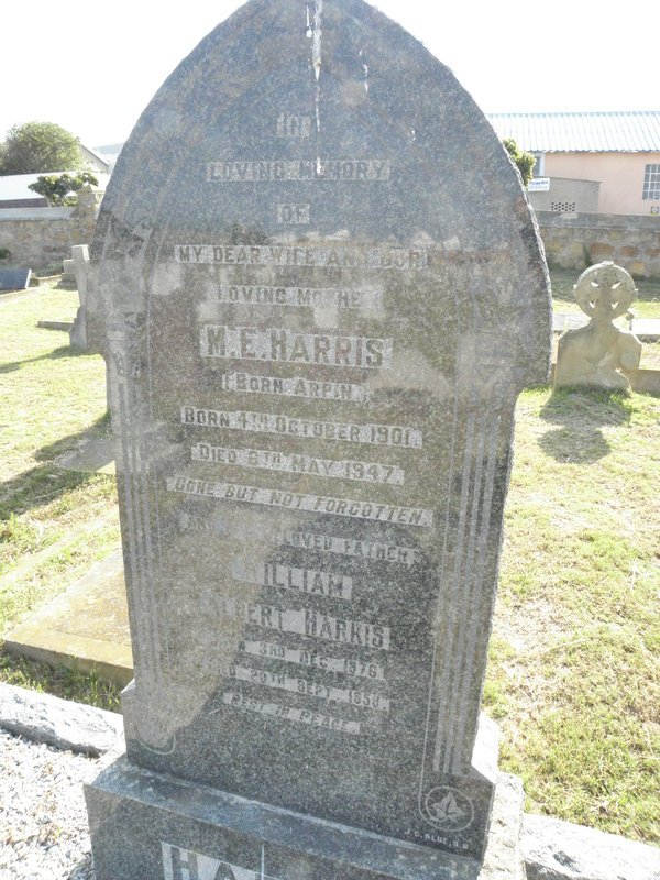 HARRIS William Albert 1876-1958 &amp; M.E. ARPIN 1901-1947
