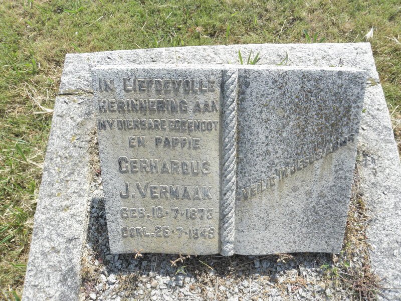 VERMAAK Gerhardus J. 1873-1948