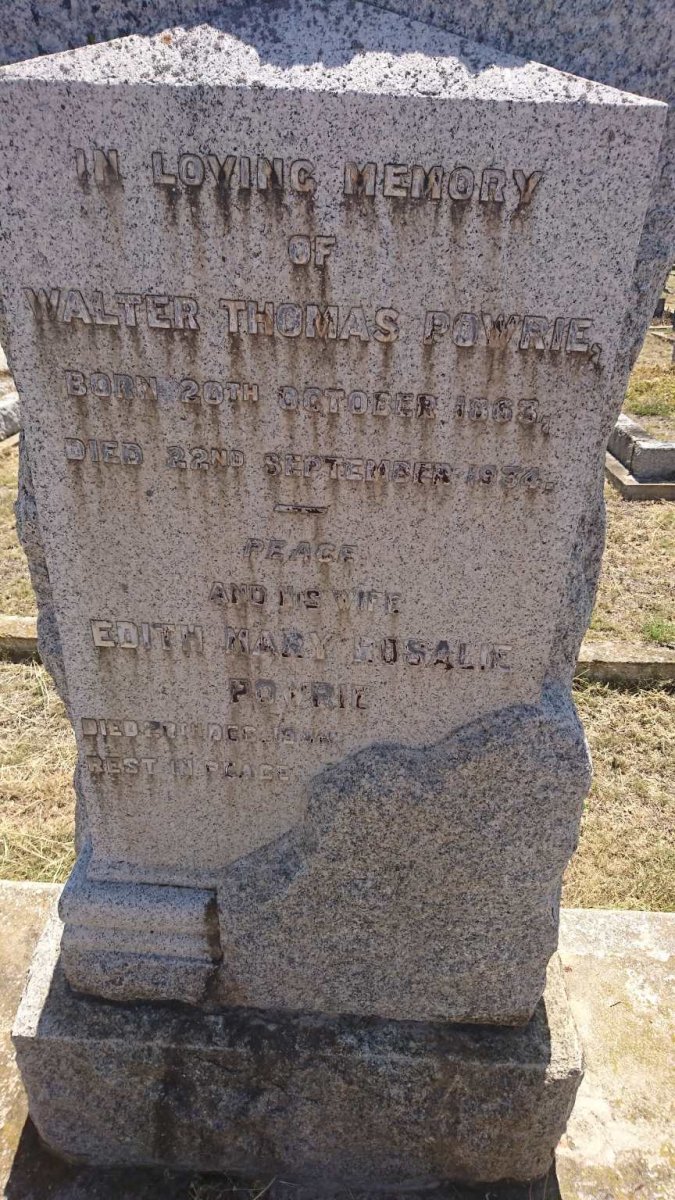 POWRIE Walter Thomas 1863-1934 &amp; Edith Mary Rosalie -1944