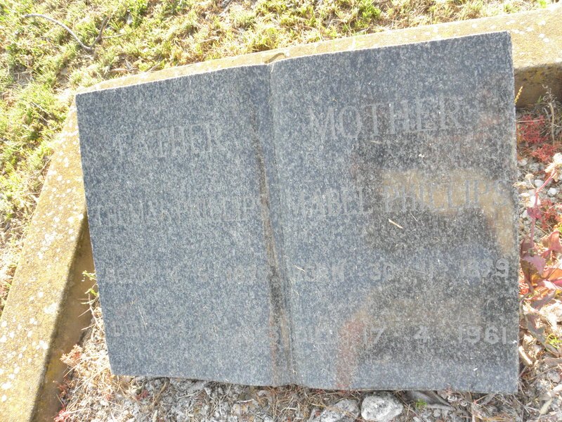 PHILLIPS Thomas 1877- &amp; Mabel 1879-1961
