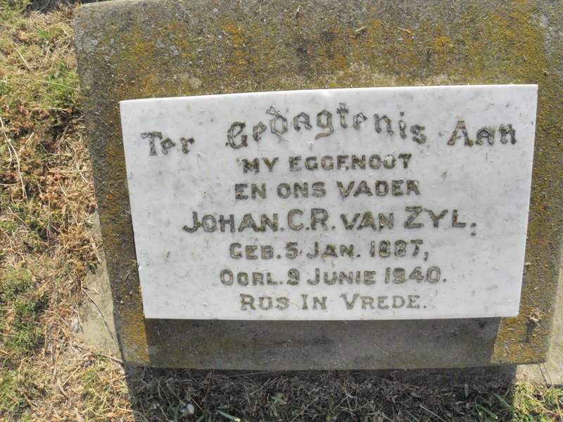 ZYL Johan C.R., van 1887-1940