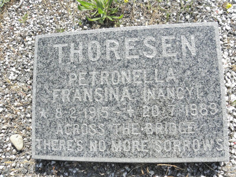 THORESEN Petronella Fransina 1915-1989