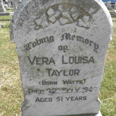 TAYLOR Vera Louisa nee WATTS -1949