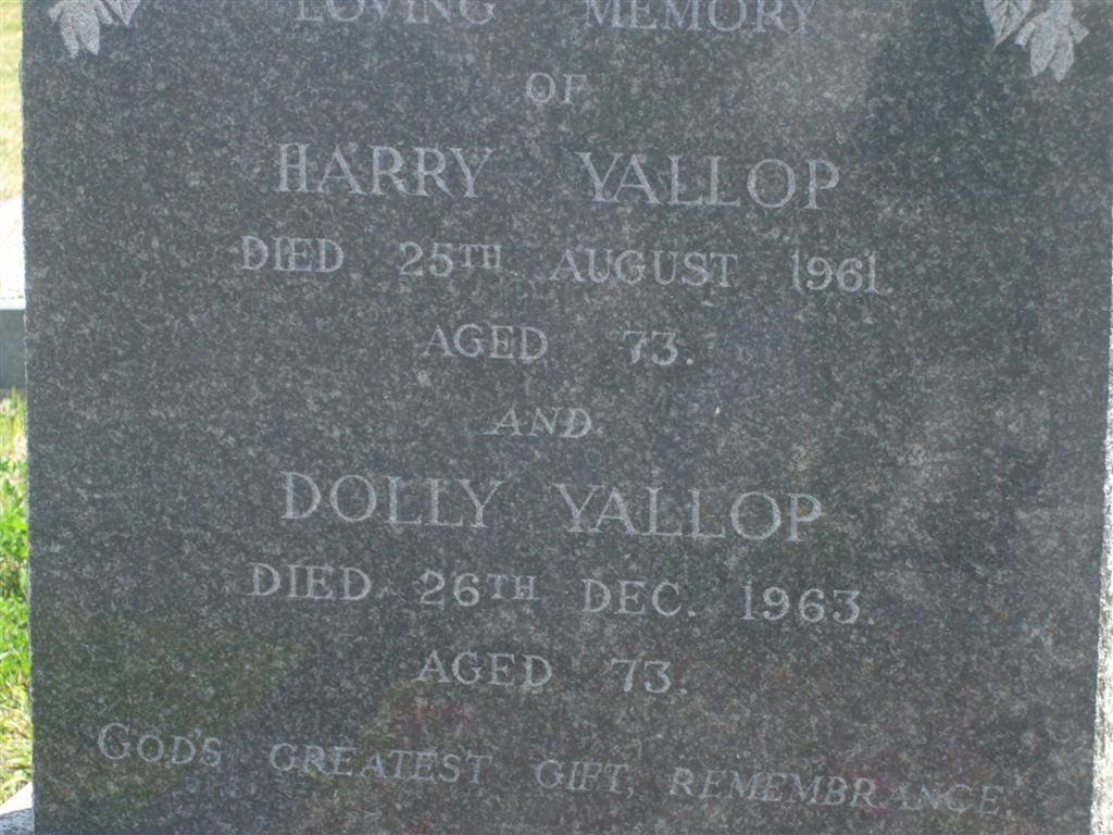YALLOP Harry -1961 &amp; Dolly -1963
