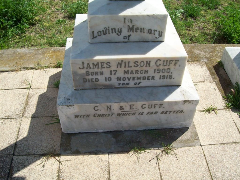 CUFF James Wilson 1900-1918