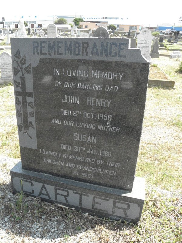CARTER John Henry -1956 &amp; Susan 1966