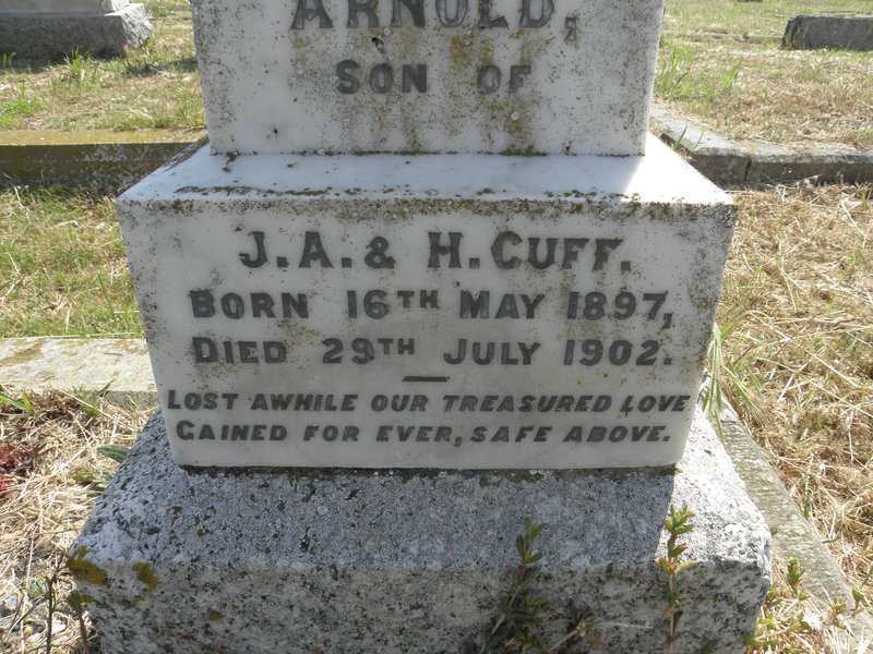 CUFF Arnold 1897-1902