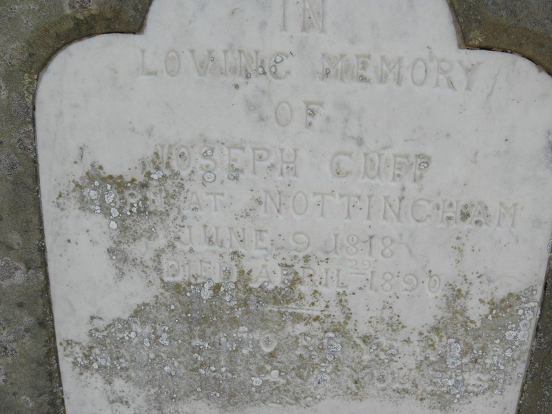 CUFF Joseph 1818-1890