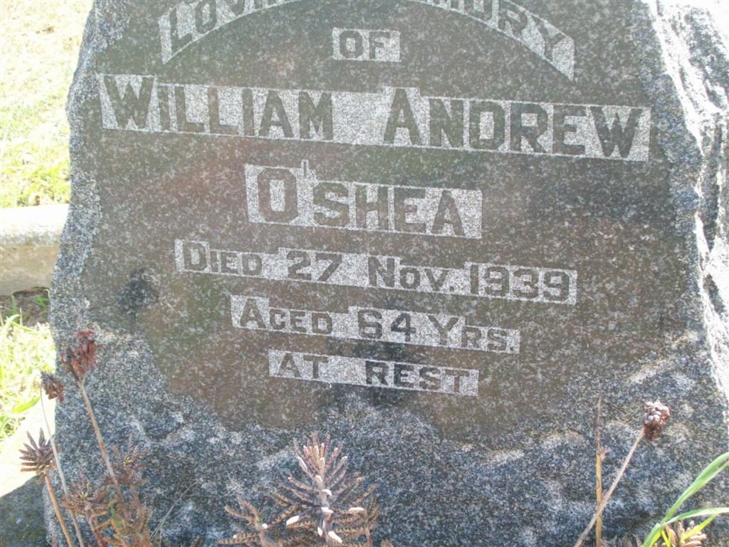 O'SHEA William Andrew -1939