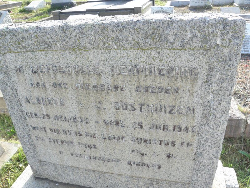 OOSTHUIZEN Albertha S.J. -1946