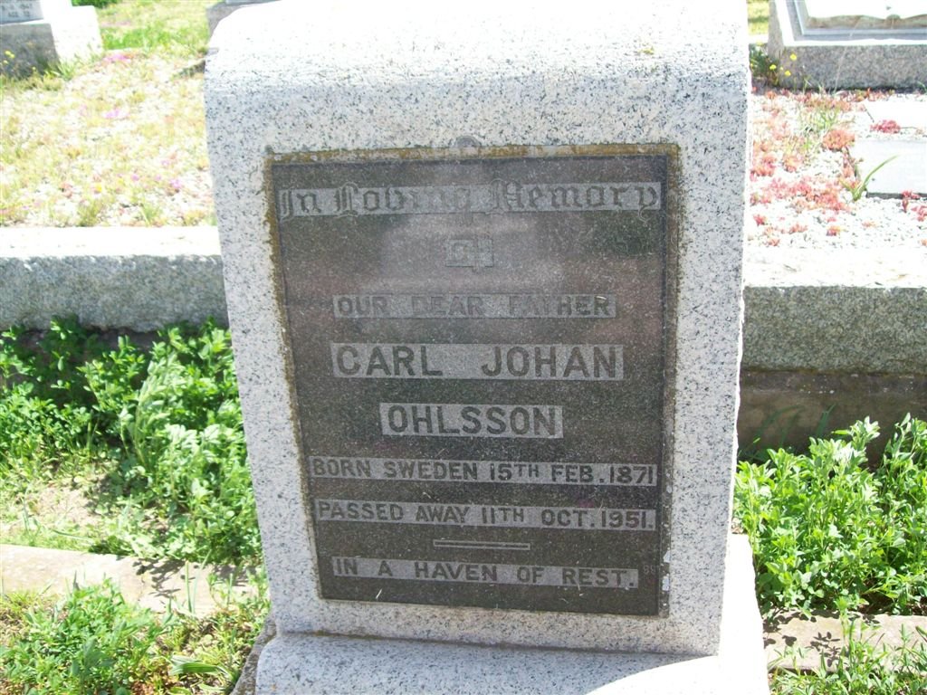 OHLSSON Carl Johan 1871-1951