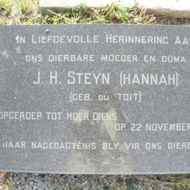 STEYN J.H. nee DU TOIT -1968