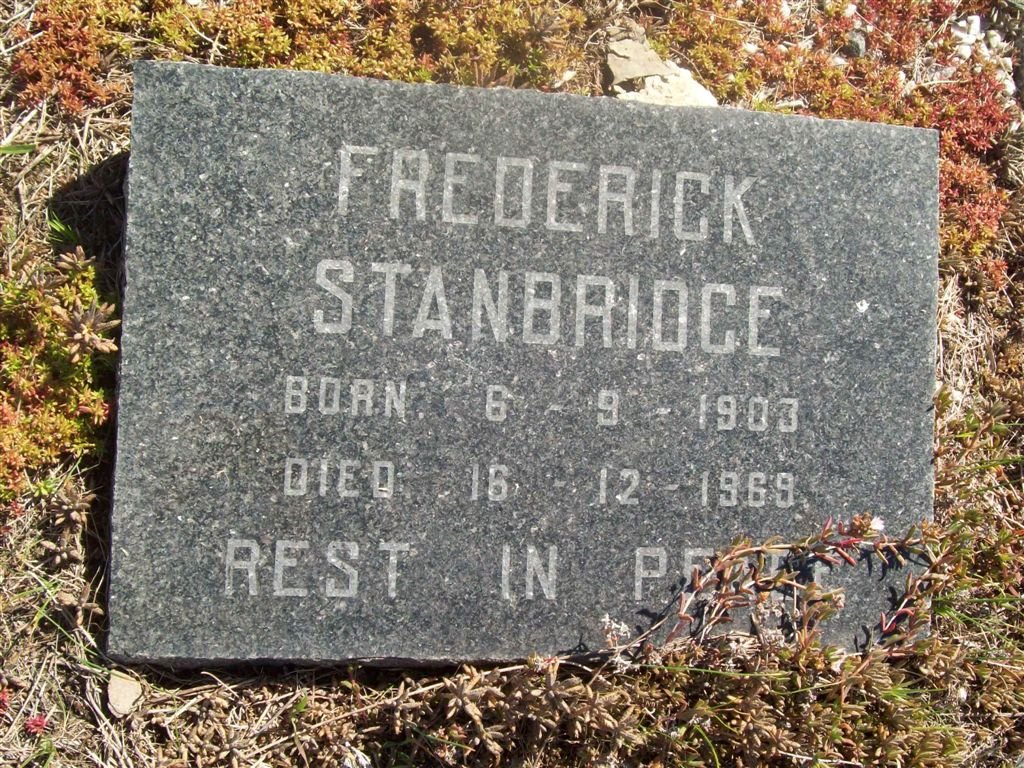 STANBRIDGE Frederick 1903-1969