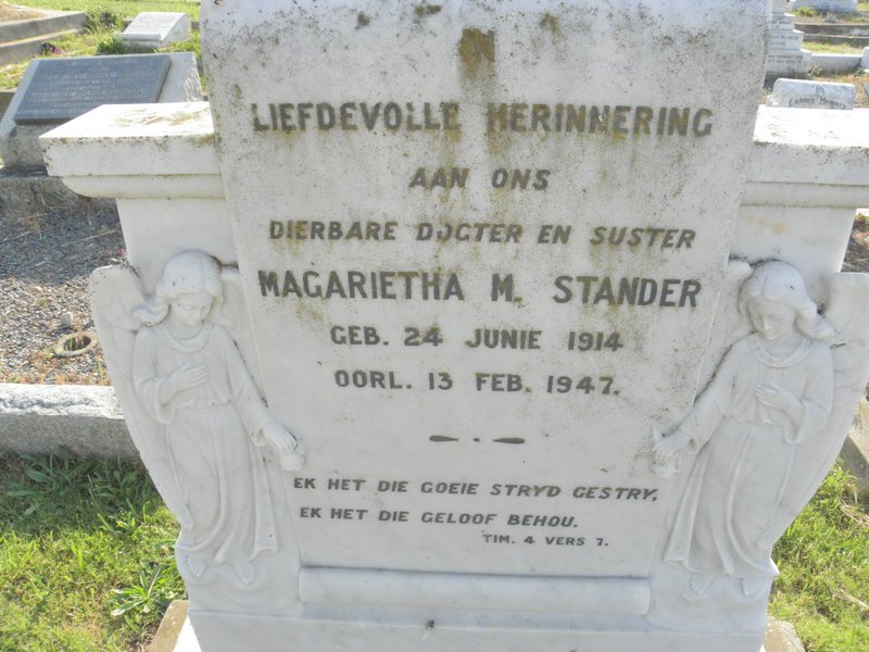 STANDER Magarietha M. 1914-1947