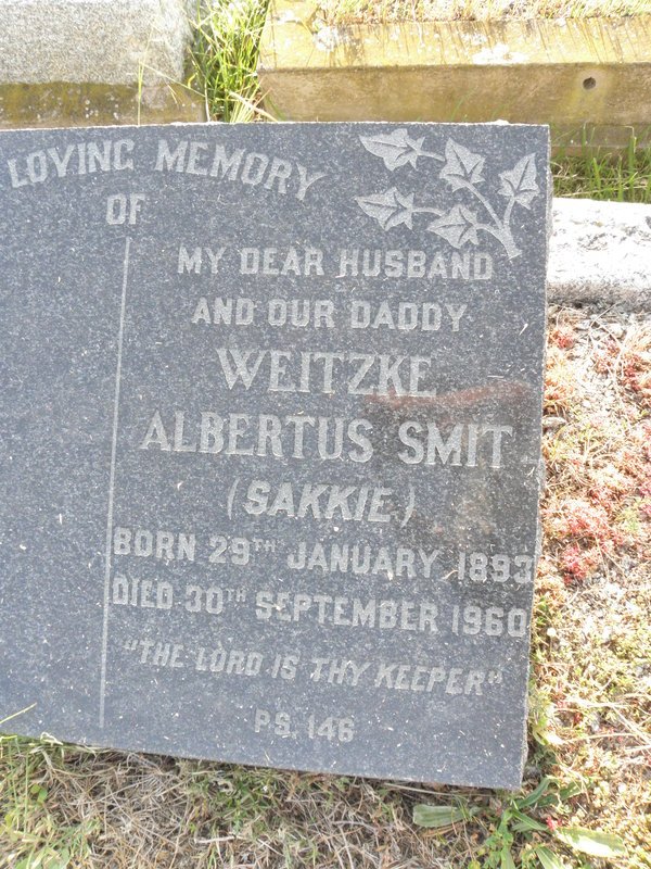SMIT Weitzke Albertus 1893-1960