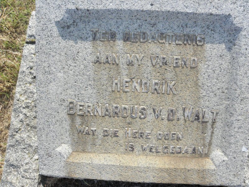 WALT Hendrik Bernadus, v.d. 