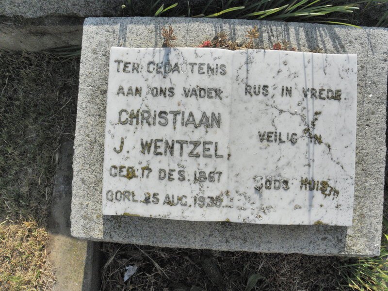 WENTZEL Christiaan J. 1867-1938