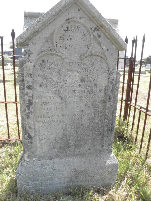 WANLESS Elizabeth nee ADAMS -1881 :: WANLESS Agnes Jessie