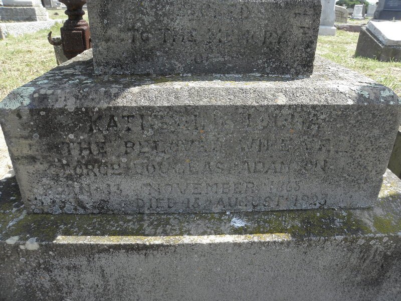ADAMSON Katherine Louisa 1863-1923