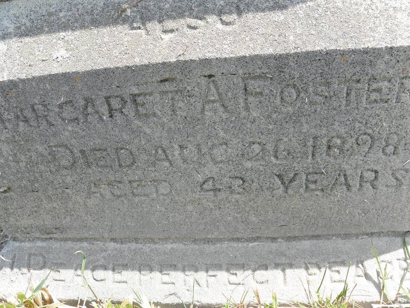 FOSTER Margaret A. -1898