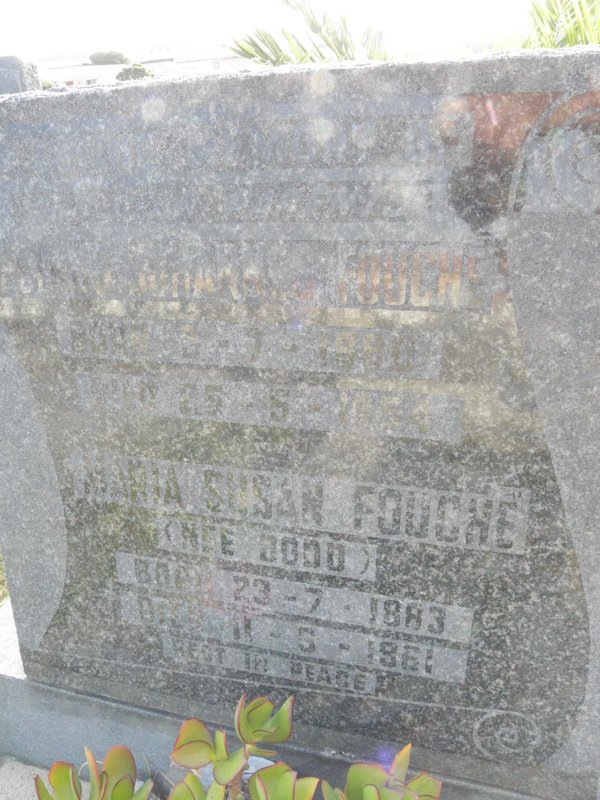 FOUCHE Petrus Johannes 1880-1954 &amp; Maria Susan DODD 1883-1961