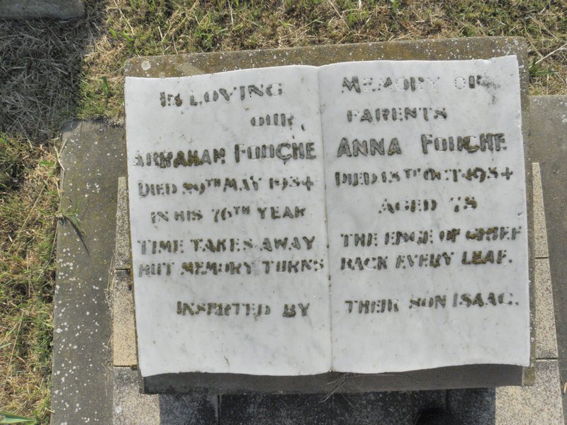 FOUCHE Abraham -1934 &amp; Anna -1934