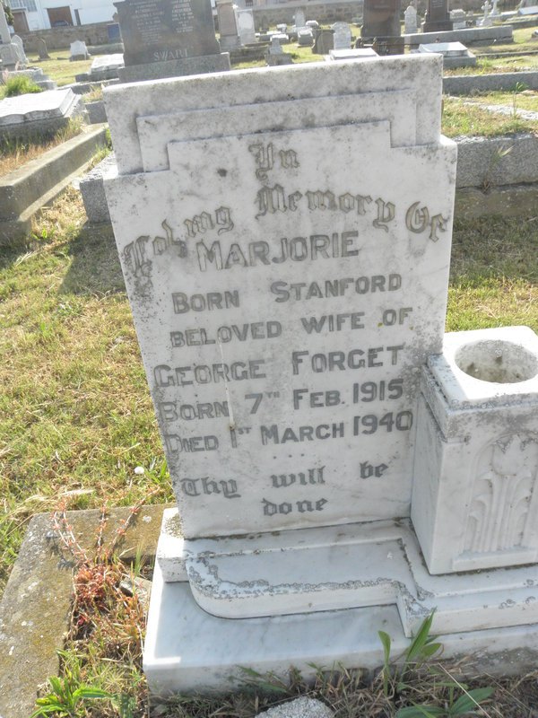 FORGET Marjorie Nee STANFORD 1915-1940