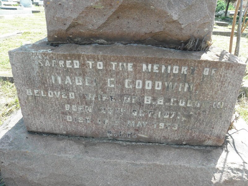 GOODWIN Mabel C 1871-1923