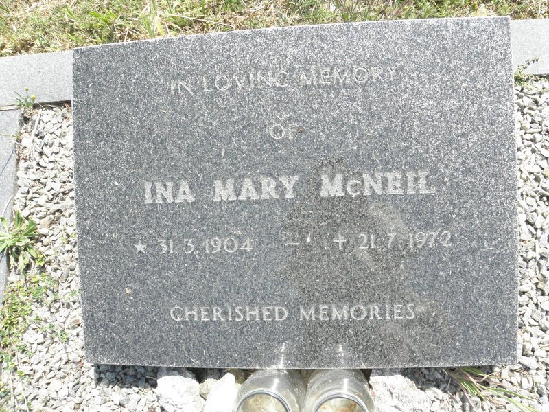 McNEIL Ina Mary 1904-1972