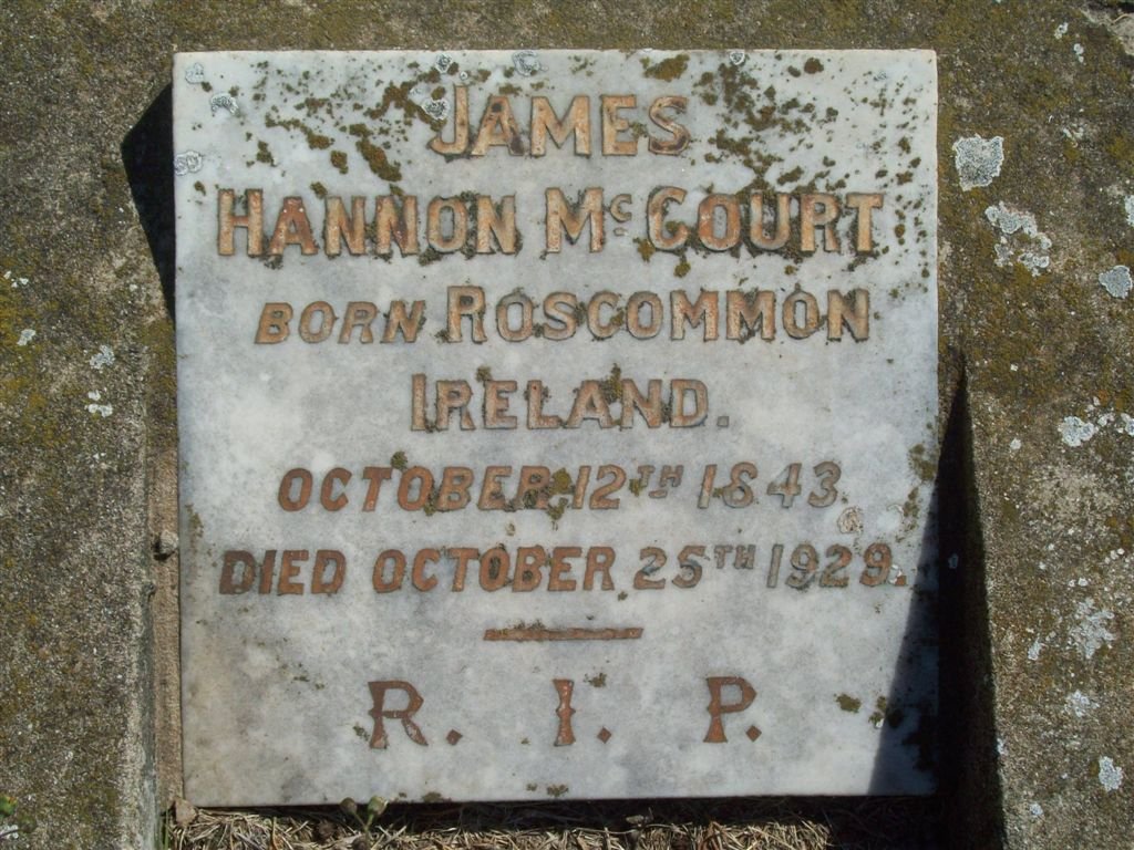 McCOURT James Hannon 1843-1929