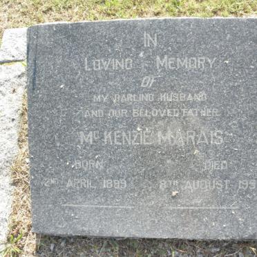 MARAIS Mc Kenzie 1899-1957