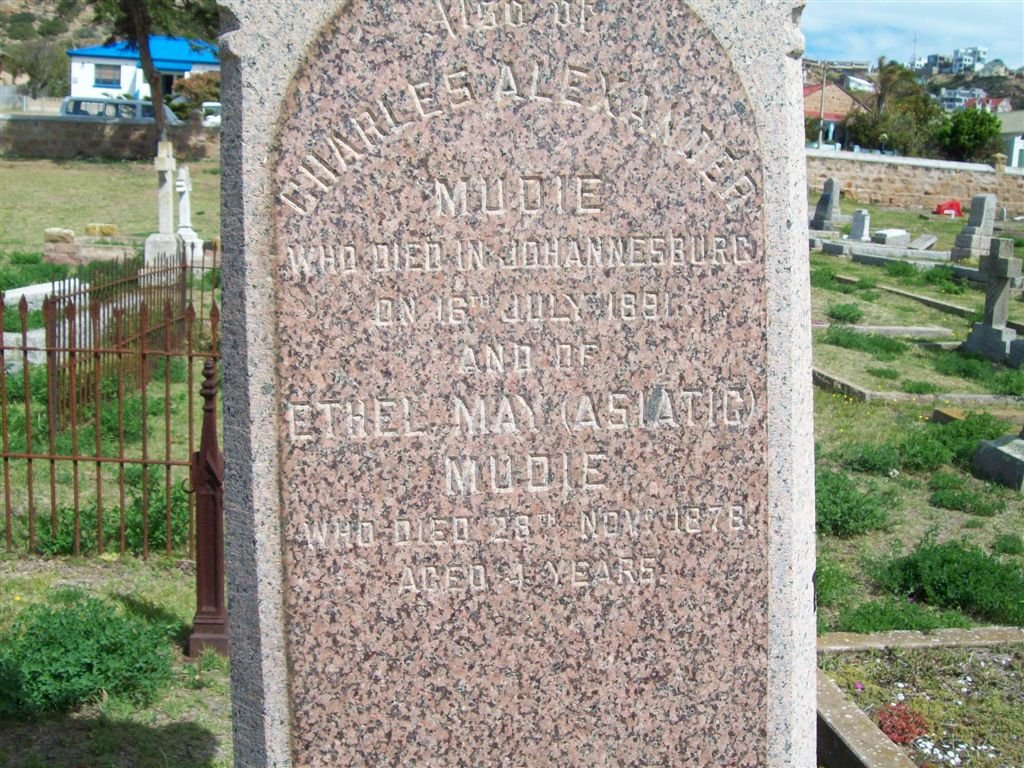 MUDIE Charles Alexander -1891 :: MUDIE Ethel May -1876