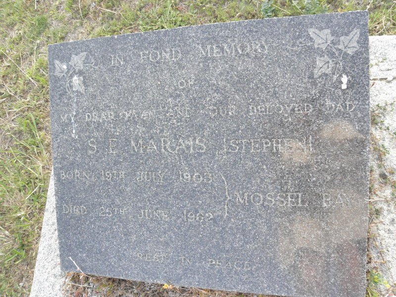 MARAIS S.E. 1903-1962