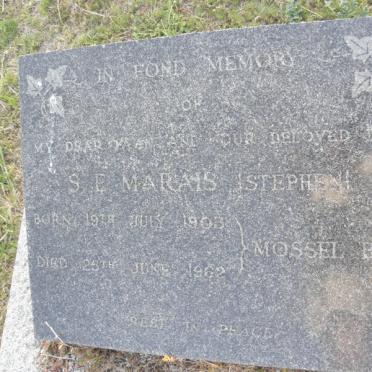 MARAIS S.E. 1903-1962