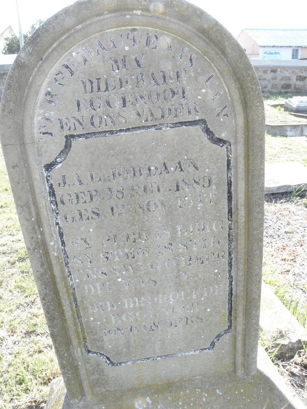 JORDAAN J.A.L. 1880-1944