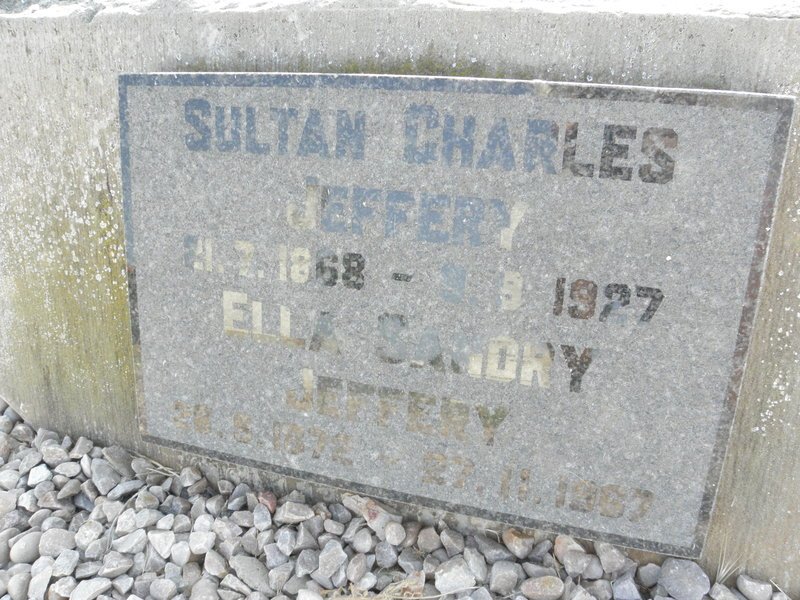 JEFFERY Sultan Charles 1868-1927 &amp; Ella Sandry 1872-1967