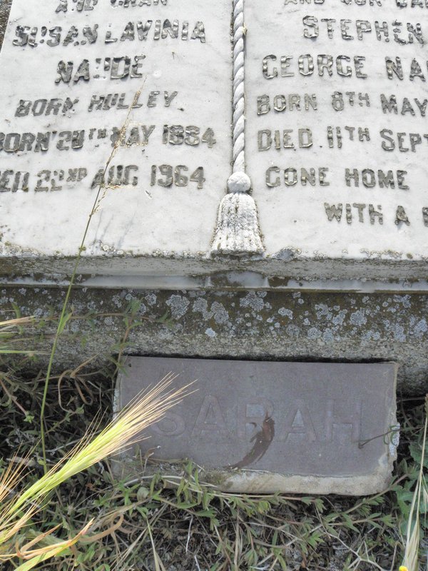 NAUDE Stephen George 1880-1956 &amp; Susan Lavinia HULLEY 1884-1964