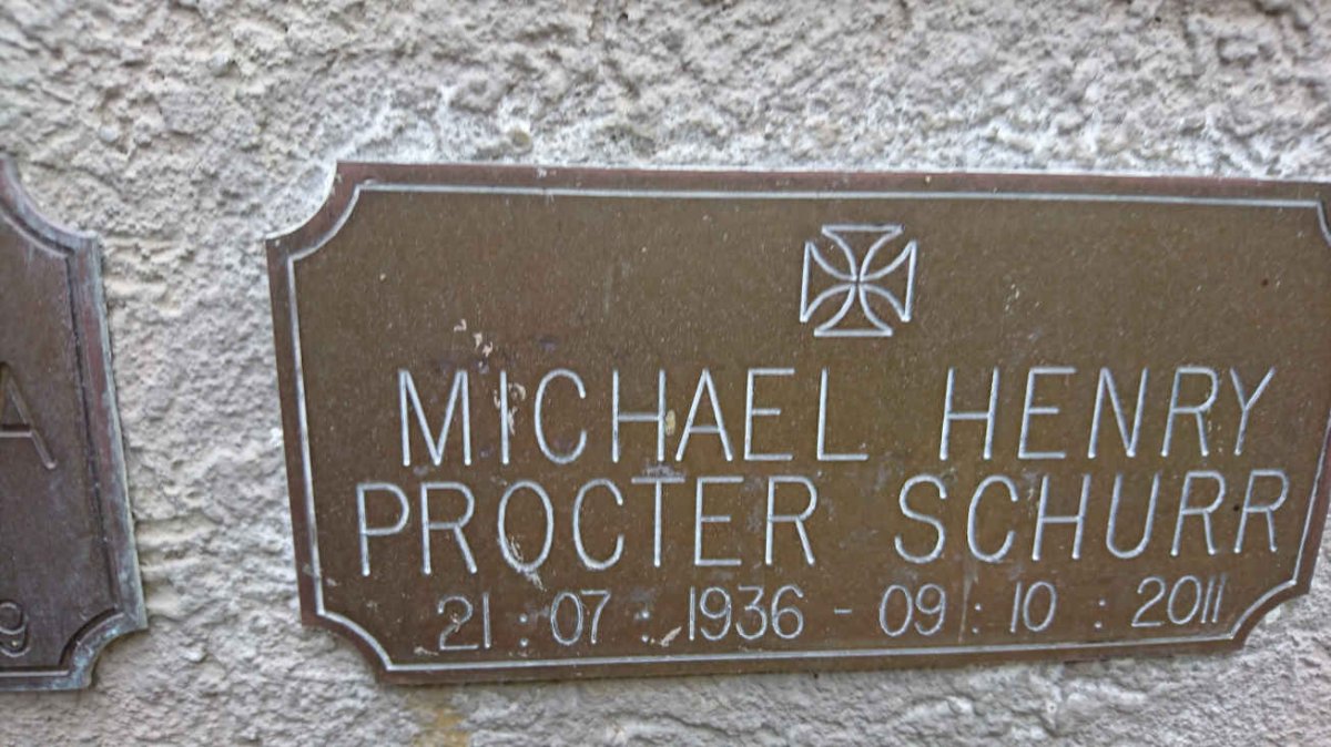 SCHURR Michael Henry Procter 1936-2011