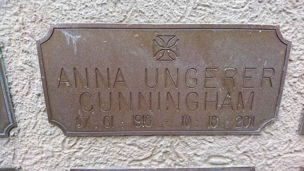 CUNNINGHAM Anna Ungerer 1910-2011