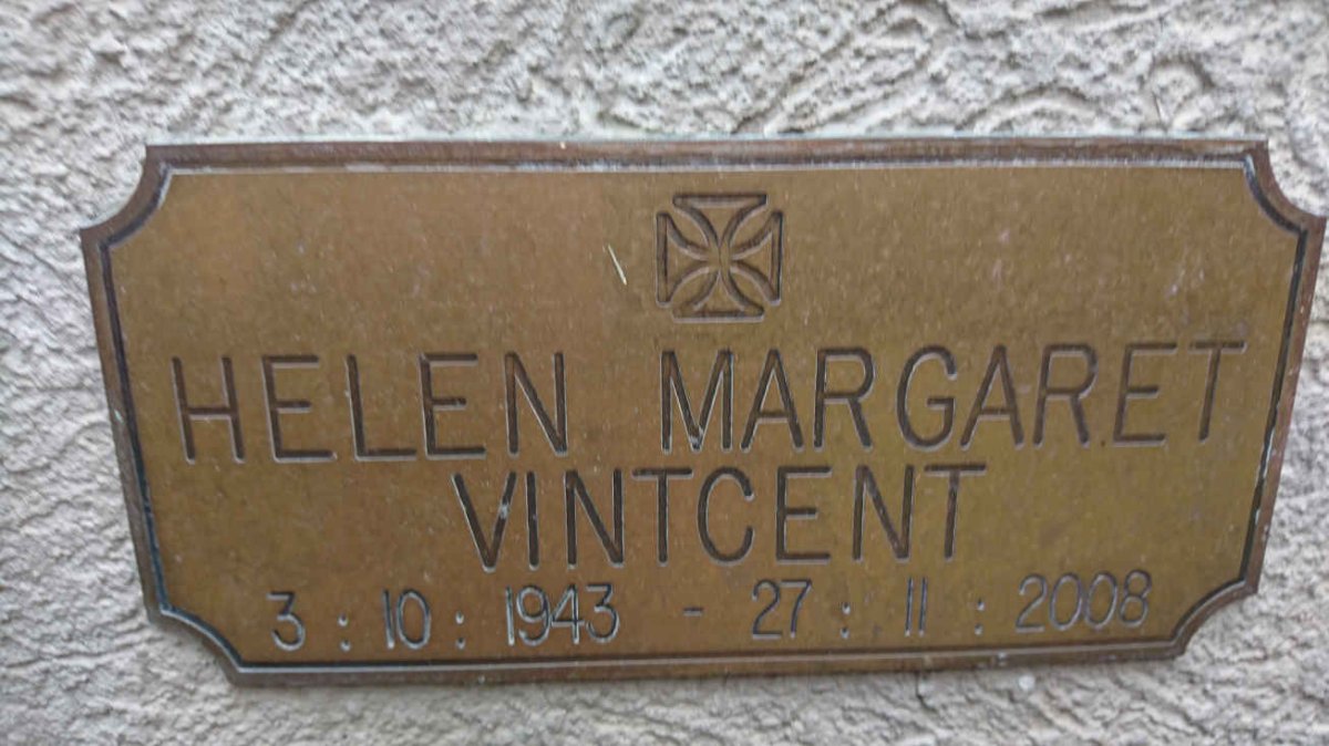 VINTCENT Helen Margaret 1943-2008