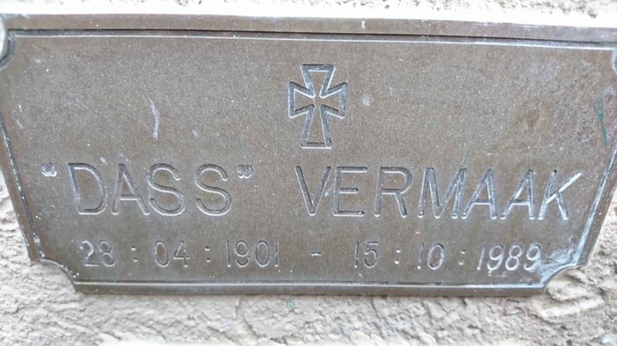 VERMAAK Das 1901-1989