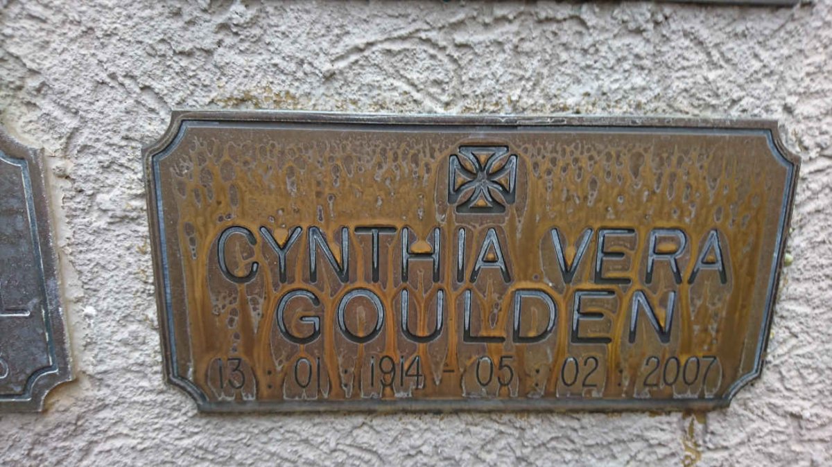 GOULDEN Cynthia Vera 1914-2007